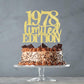 Limited Edition 1978 Cake Topper 47Th Birthday Happy Birthday Cake Topper Men And Women Cheer 47Years Old Handmade Golden Glitte