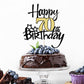 Kaoenla Black Gold Glitter Happy 70Th Birthday Cake Topper - Hello 70/Cheers70,Happy Fourteen Birthday Anniversary,70Years Old B