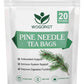 WOGORGT Pine Needle Tea Bags - Organic Herbal Tea, Caffeine Free, 20 Bags, 2.11 Ounce