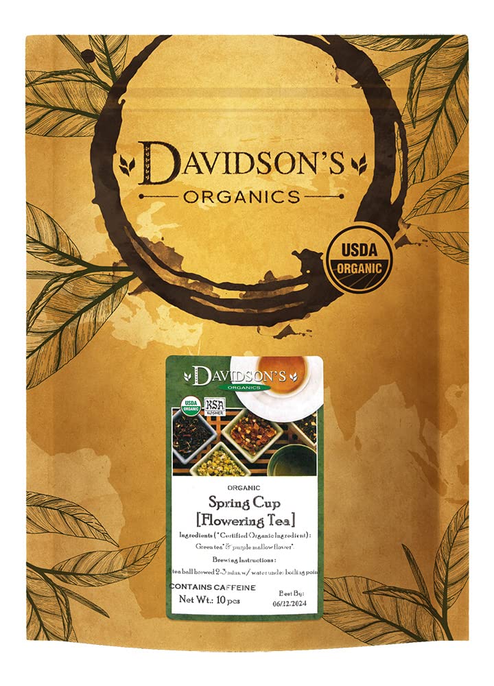 Davidsons Organics, Spring Cup, Loose Leaf Tea, 10 pieces