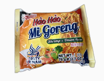 Acecook Hao Hao Mi Goreng Mi Xao Tom Hanh Instant Noodle Shrimp & Onion Flavoured 76g, 15 Pack