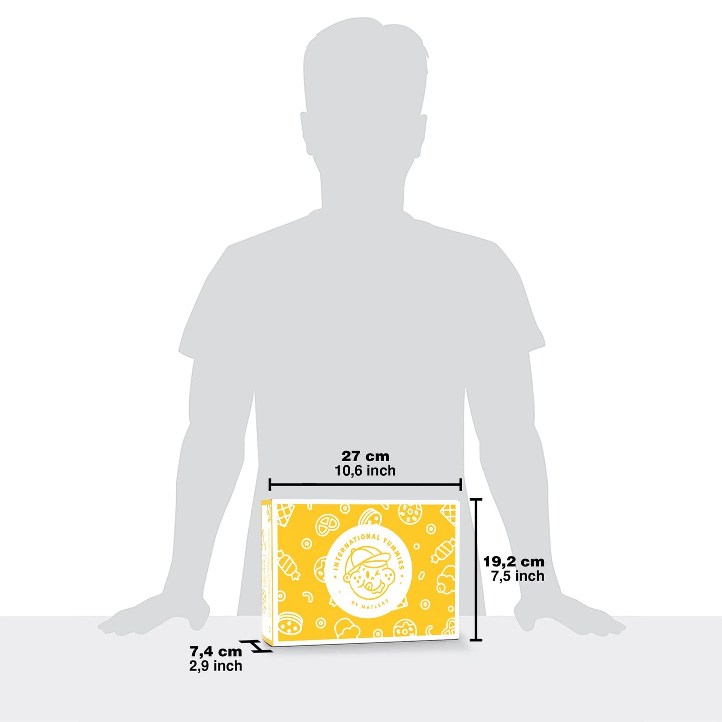 Maxi International Snack Box | Premium Exotic Foreign Snacks | Unique Snack Food Gifts Included | Saffran Yellow Theme | Candies