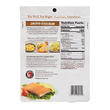 SeaBear Ready to Eat Idaho Trout Fillet - Fully Cooked, High-Protein, Shelf-Stable, 3.5 oz (Pack of 3)