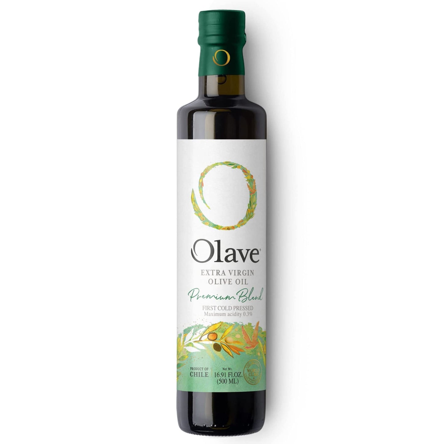 Olave Chilean Olive Oil - Extra Virgin Blend - First Cold Press - Flavorful for Salads, Veggies, Bread and Soup - Premium Olive 