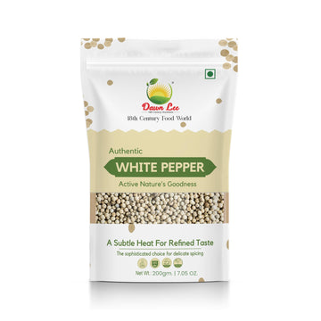 Dawn Lee Whole White Peppercorns | Sabut Safed Mirch | Whole Spice For Cooking, Seasoning & Marinades (200 Gram)