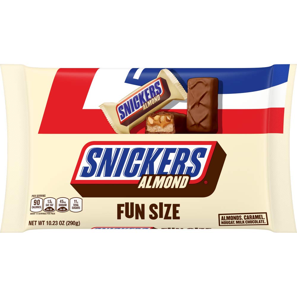 Snickers Almond Fun Size Milk Chocolate Candy Bars, 10.23Oz Bag