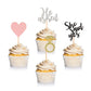 Donoter 24 Pieces Engagement Cupcake Toppers He Asked She Said Yes Diamond Ring Heart Cupcake Picks For Wedding Bridal Shower Pa