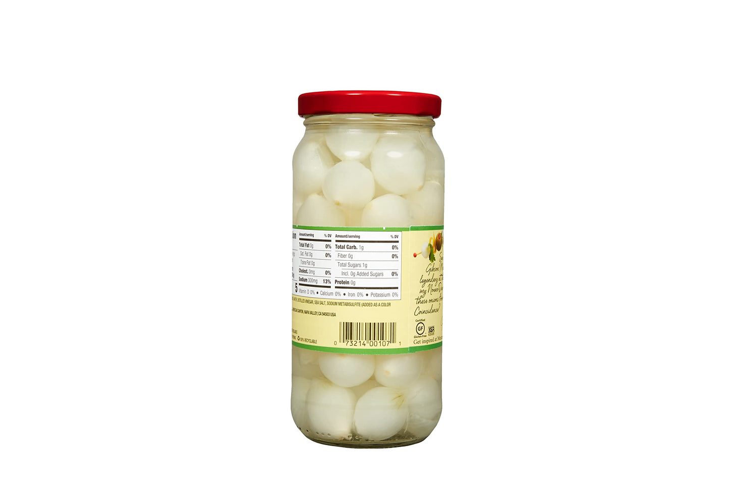 Mezzetta Cocktail Onions - Perfect Pickled Onions For Martinis & Antipasto - Tender & Flavorful - Includes Distilled Vinegar & Sea Salt - Ideal For Grilled Fish & More - 16 Oz Jar - Pack Of 6