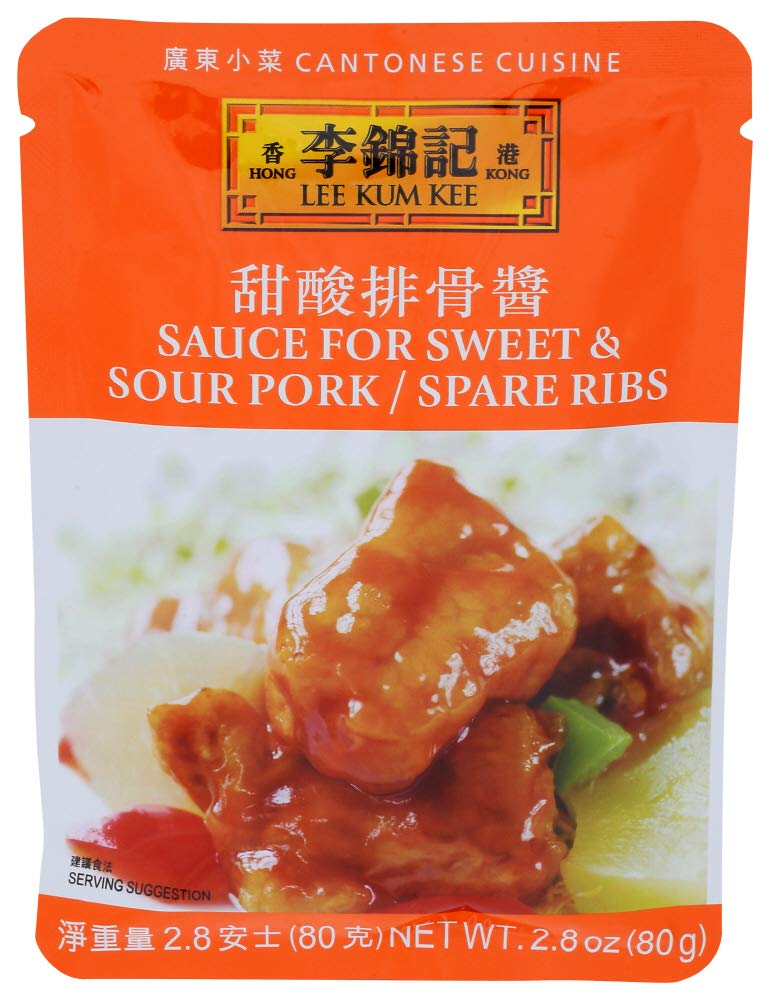 Lee Kum Kee Sauce For Sweet and Sour Pork and Spare Ribs, 2.8-Ounce Pouches (Pack of 12)
