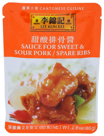 Lee Kum Kee Sauce For Sweet and Sour Pork and Spare Ribs, 2.8-Ounce Pouches (Pack of 12)