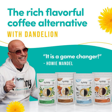 Nummy Creations Vanilla Instant Caffeine-Free Coffee Alternative, 10.6oz, Coffee Substitute with Dandelion and Chicory