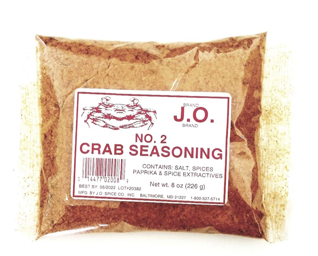 J.O. Crab Seasoning - 8 Ounce Pack - Flavor Enhancer for Seafood Dishes