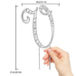 LINGPAR Letter V Cake Topper, Rhinestone Crystal, Silver, Model 01 for Wedding or Birthday Party Decoration Supplies