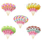 Yueton 20Pcs Cute Sweet Candy Lollipop Ice Cream Cupcake Toppers Cake Toppers Candyland Themed Cake Decorations For Baby Shower,