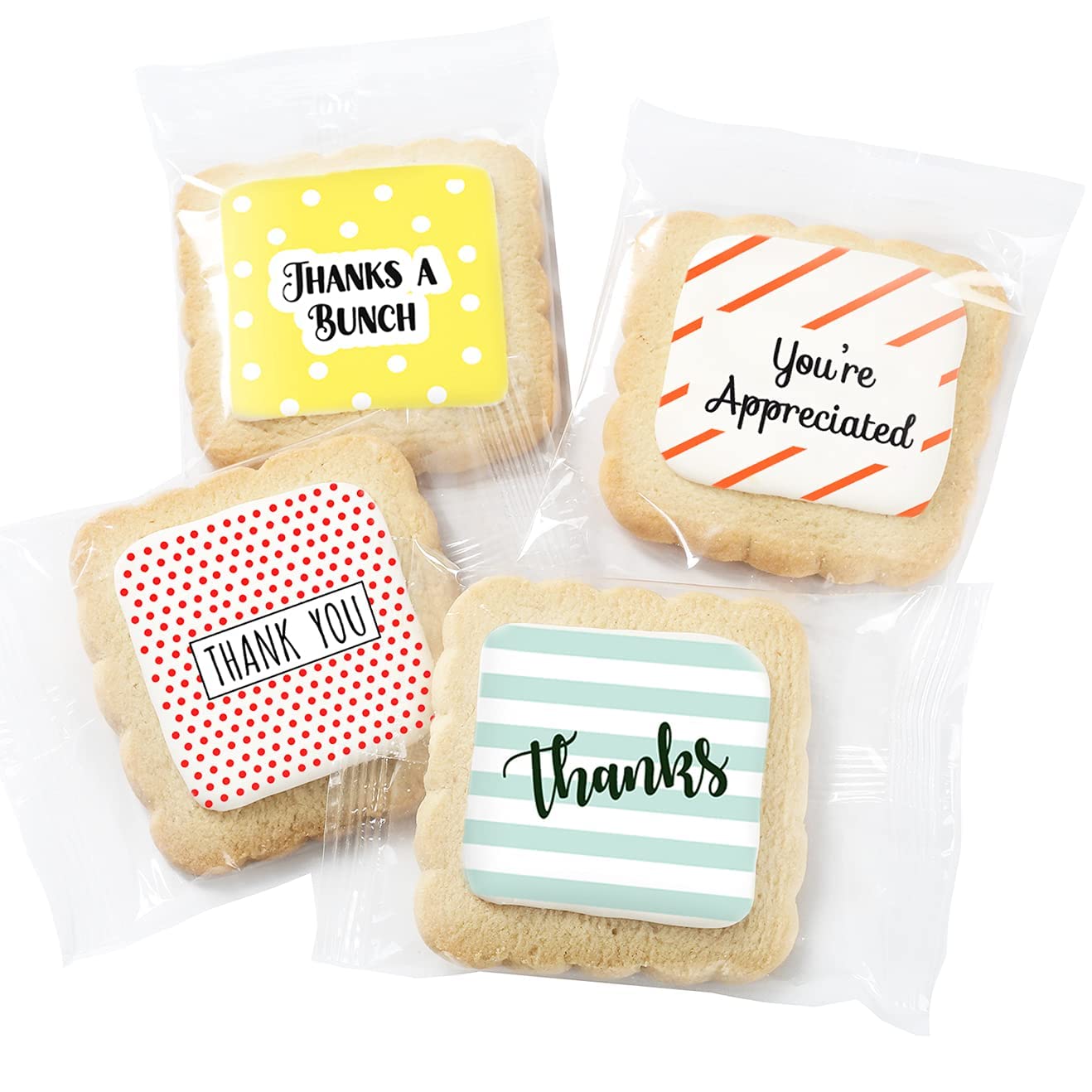 Thank You Gift Basket Decorated Cookies for Men Women Nurses Employees Co workers Teacher | Individually Wrapped | 12 Pack | App