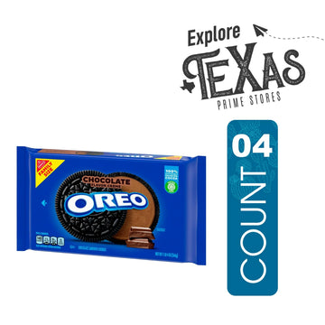 Oreo Flavored 4- Pack Of Chocolate Creme Sandwich Cookies, Family Size Pouch 17 Oz + 1 Freebie By Lavinia Essentials