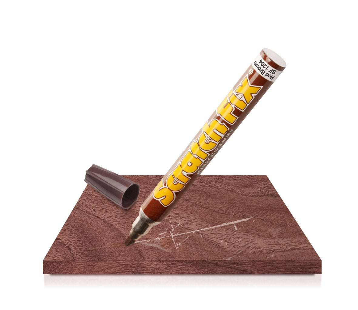 Miller Sf1204 Wood Stain Scratch Fix Pen / Wood Repair Marker - Red Brown Wood