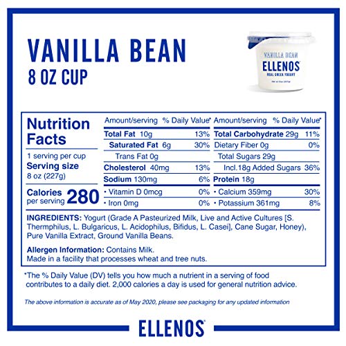 Ellenos Vanilla Bean Yog (12X8.00)