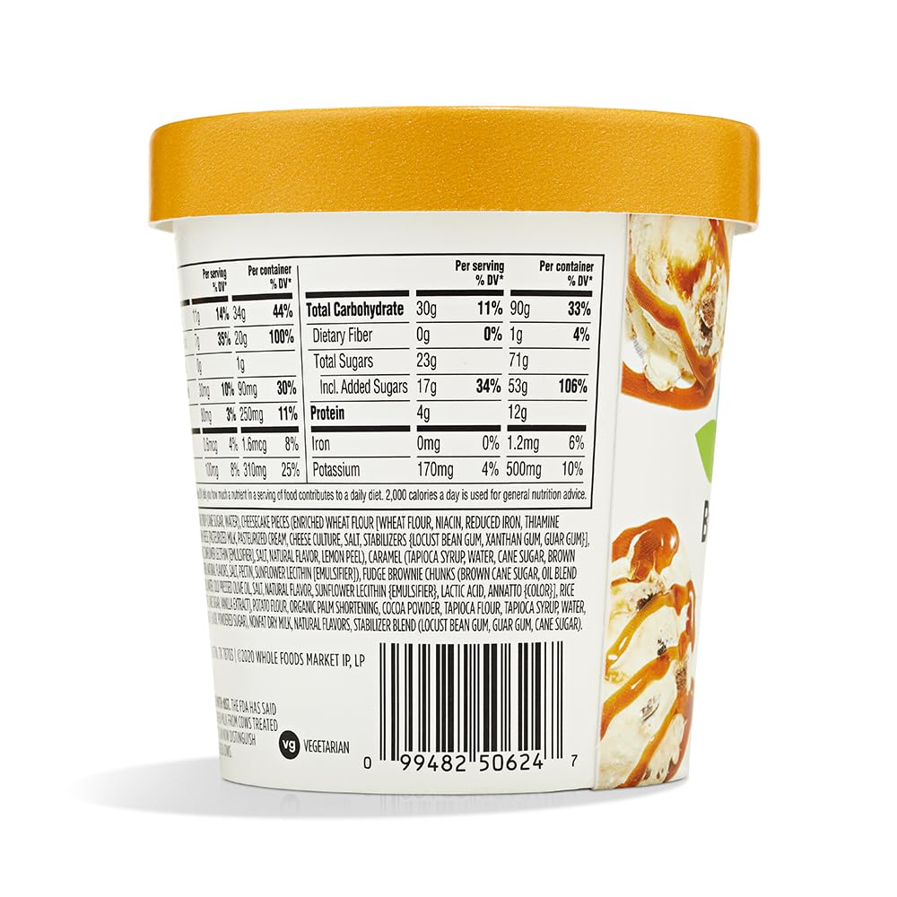 365 by Whole Foods Market Cheesecake, Brownie & Caramel Ice Cream, 1 PT