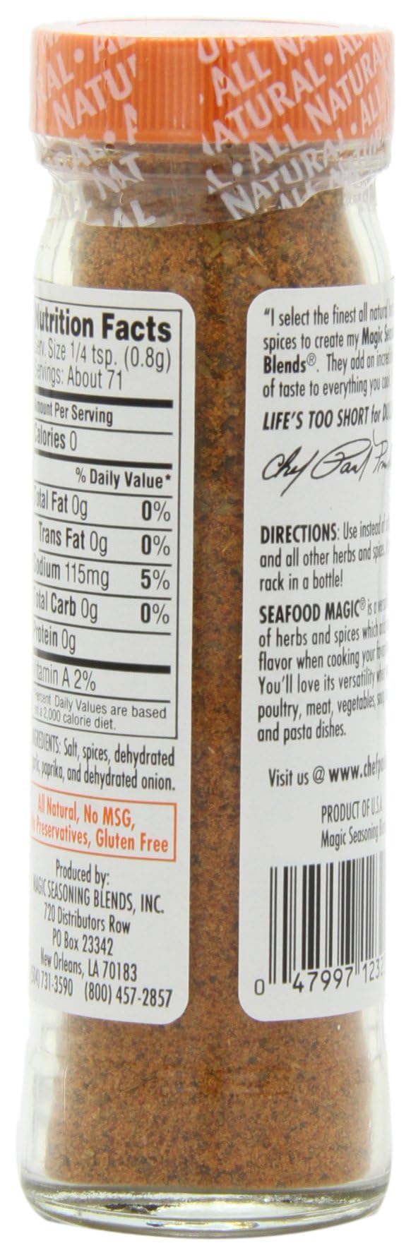 Chef Paul Prudhomme'S Magic Seasoning Blends Seafood Magic 2 Ounce (Pack Of 6)