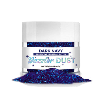 BAKELL Dark Navy Art & Craft Glitter, 5g Jar | DAZZLER DUST | Non-Toxic Decorating Glitter | Arts, Crafts, Slime, Glue, Paint, F