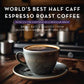 Worlds Best Half Caff Espresso Roast Coffee Pods, 18 Count, KCup Compatible, 100% Arabica, Solar Energy Produced, Dark Roast
