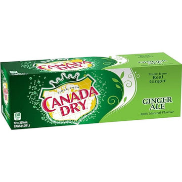 Canada Dry Ginger Ale, 12 Count, 355 ml Cans, Pack of 12, Refreshing Soft Drink