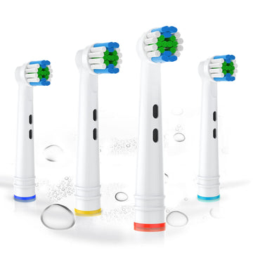 Replacement Toothbrush Heads Compatible With Braun Electric Toothbrushes, 4Pcs, Small Round Brush Head For Oral B Rechargeable T