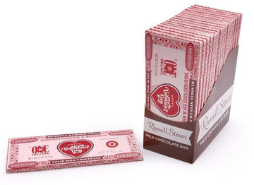 Day One In A Billion Heart Chocolate Bars - 18 Pack Solid Milk Chocolate Candy Bars Gift For Valentine's, Party, Snacks & Treats