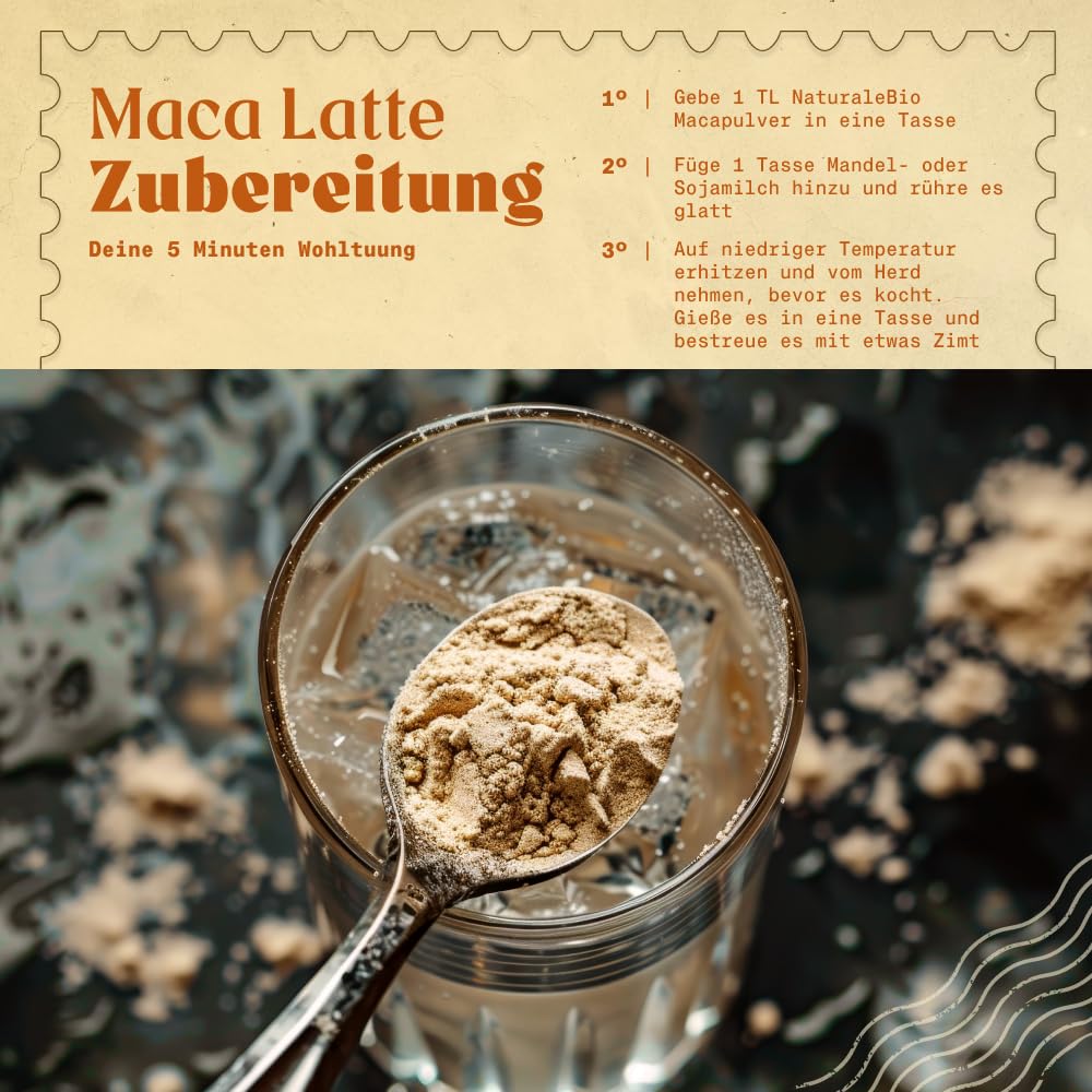 Naturalebio Maca Powder Organic 8 Oz. Peruvian, Natural And Pure, From Organic Maca Root. Vegetarian And Vegan Friendly - Gelati