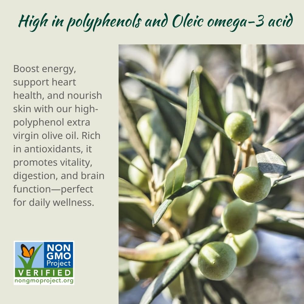Polyphenol Rich Extra Virgin Olive Oil By San Giuliano, Pure 100% Italian Evoo From Italy, Light Cold Pressed Olive Oil For Cook