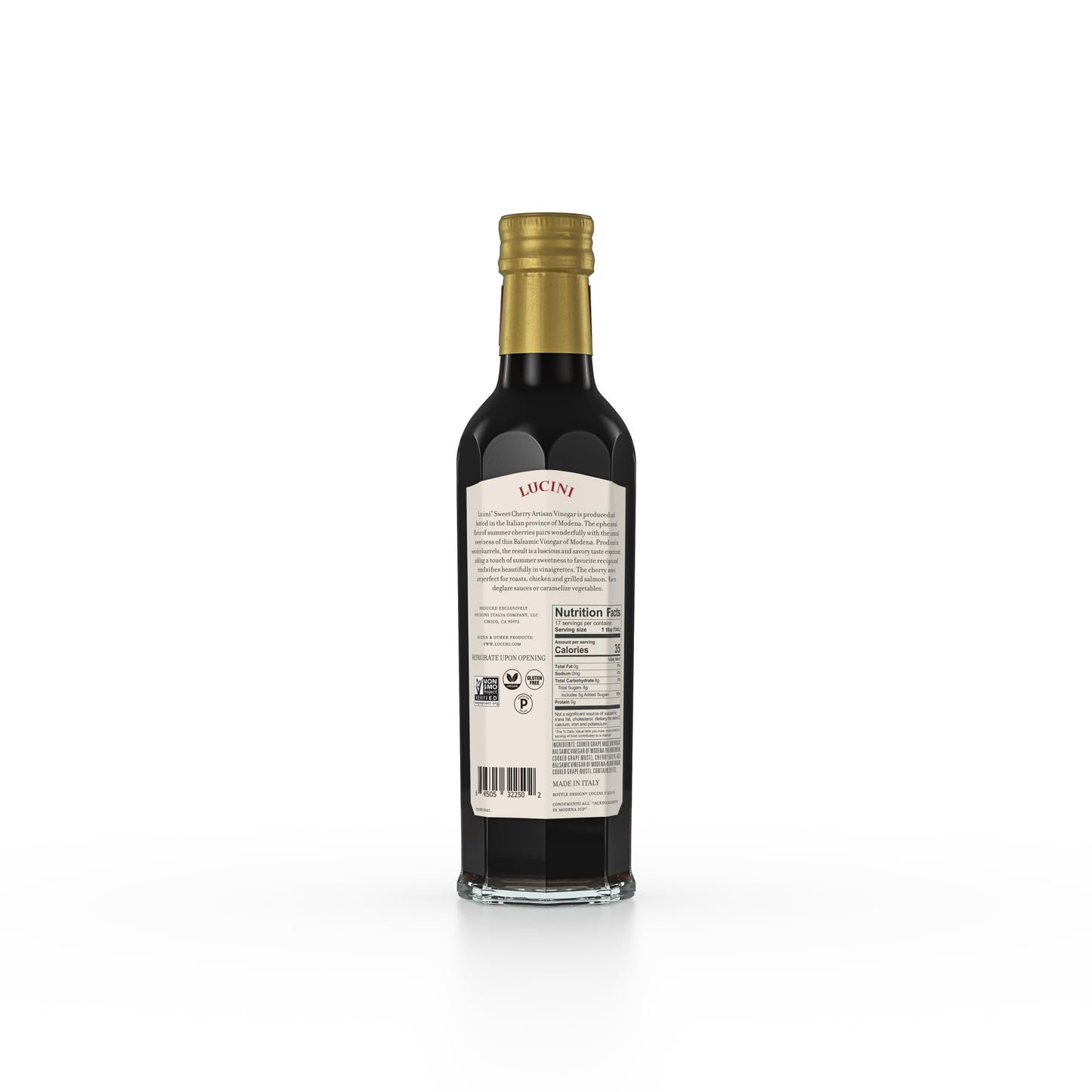 Lucini Sweet Cherry Balsamico Artisan Vinegar, 250 Ml (Pack Of 6)