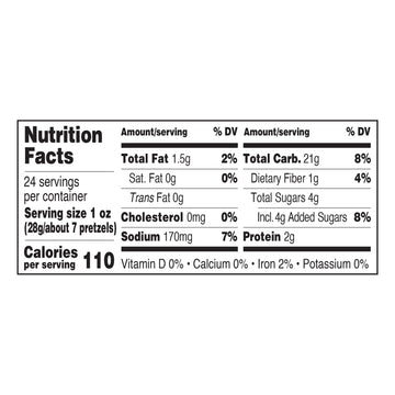 Utz Braided Honey Wheat Pretzel Twists, 24 oz Barrel (2 Count), Thick Crunchy Snack, Brown