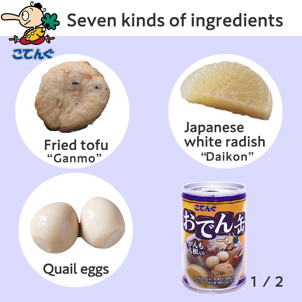 Canned Oden With ''Ganmo'' Fried Tofu And Daikon, Japanese Traditional Pot-Au-Feu, Contains Plenty Of Umami And Dashi, You Can O