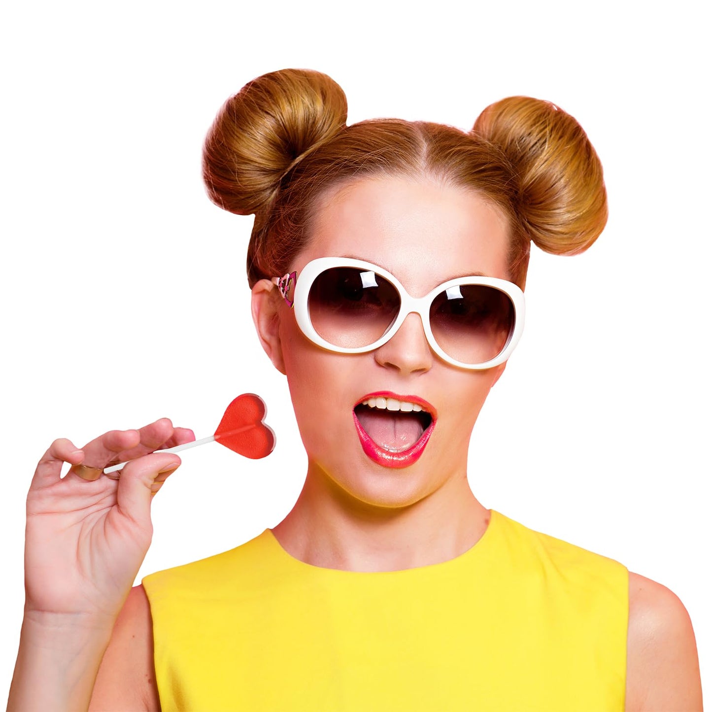 Fruidles Mini Heart Shaped Lollipops, Strawberry Flavor, 5g Each, 60 Lollipops, Individually Wrapped