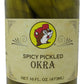 Buc-ee's Spicy Pickled Okra in a Resealable Jar, Gluten Free, No High Fructose Corn Syrup, 16 Fl. Ounces
