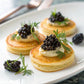 BESTER CAVIAR enhanced Osetra Sturgeon Caviar - Traditionally Harvested Malossol Ossetra Black Roe with Crme Frache  Tin Opener  2 Blinis & 4 Pearl Spoons - Single Tin (1.76 oz)