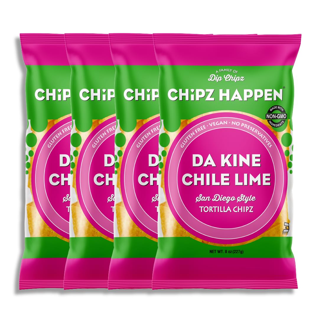 Chipz Happen Dakine Tortilla Chips (Pack of 4) (Chili Lime)