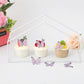 YOcity 48Pcs Purple Edible Butterflies Cake Toppers, Rice Paper, Mix Size, Wedding, Birthday, Baby Shower Decoration