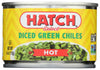 Hatch Diced Green Chiles 4Oz Hot (Qty 6)