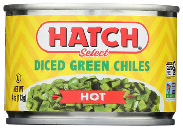 Hatch Diced Green Chiles 4Oz Hot (Qty 6)