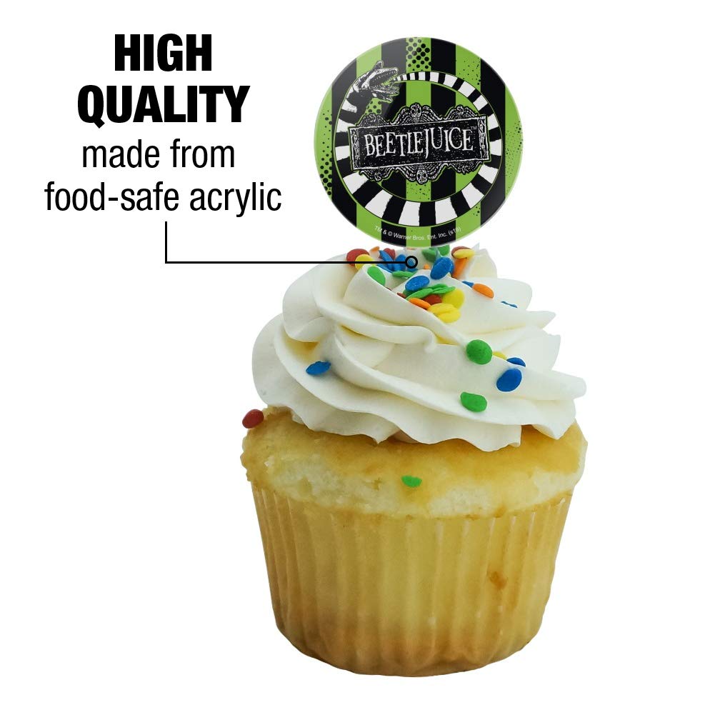 GRAPHICS & MORE Beetlejuice Cupcake Picks Set of 6 - Acrylic Decoration Toppers