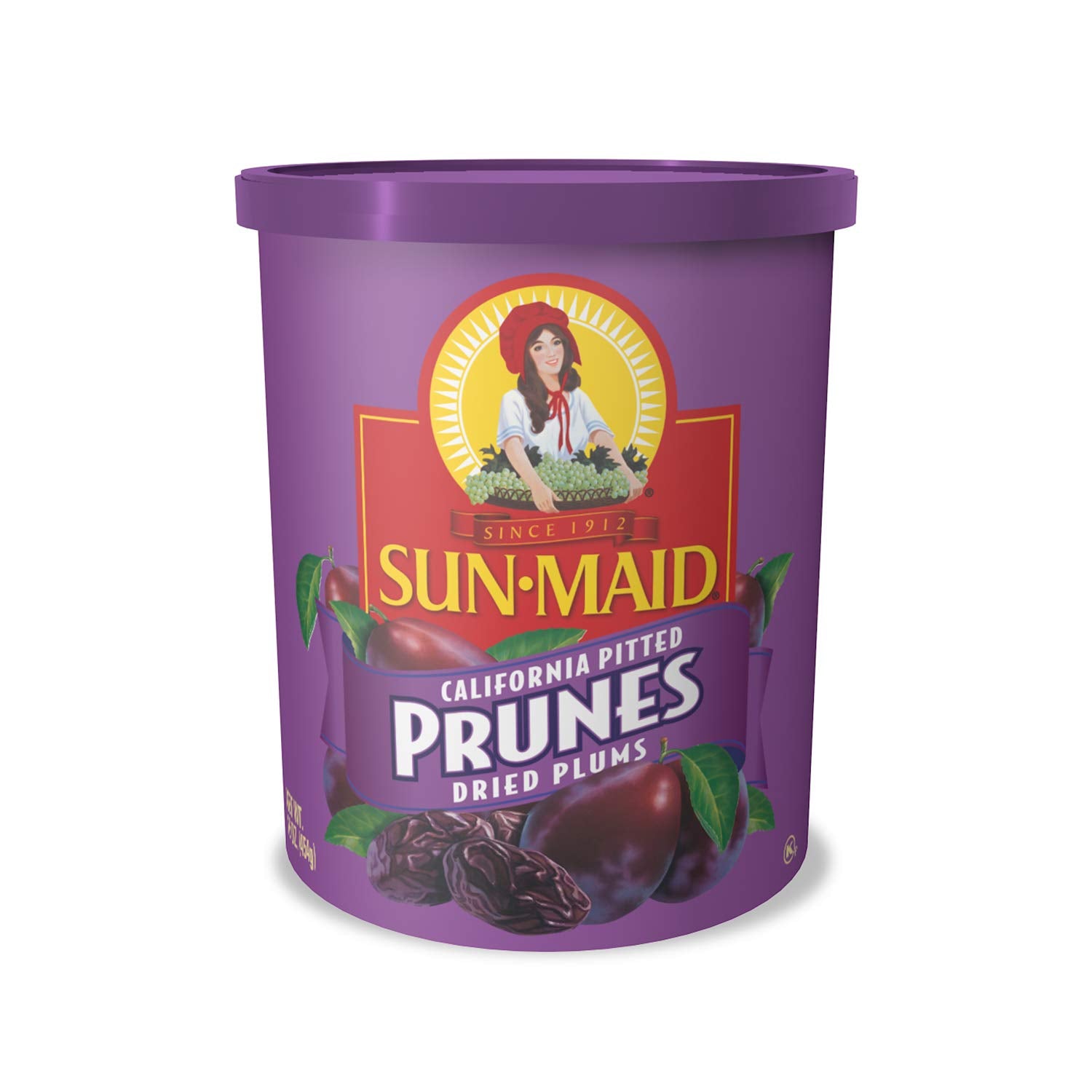 Sun-Maid Pitted Dried Prunes, All Natural Dried Plums, No Added Sugars, 16 Oz (Pack Of 2)