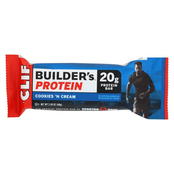 Cliff Bar Builder Bar, Cookies N Crm, 2.40-Ounce (Pack Of 12)