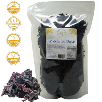 Natural Zing Whole Dulse Leaf | (Raw, Wildcrafted) | 4 Oz, 8 Servings | Iodine | Minerals | Sea Vegetable | Soft & Chewy | Clean