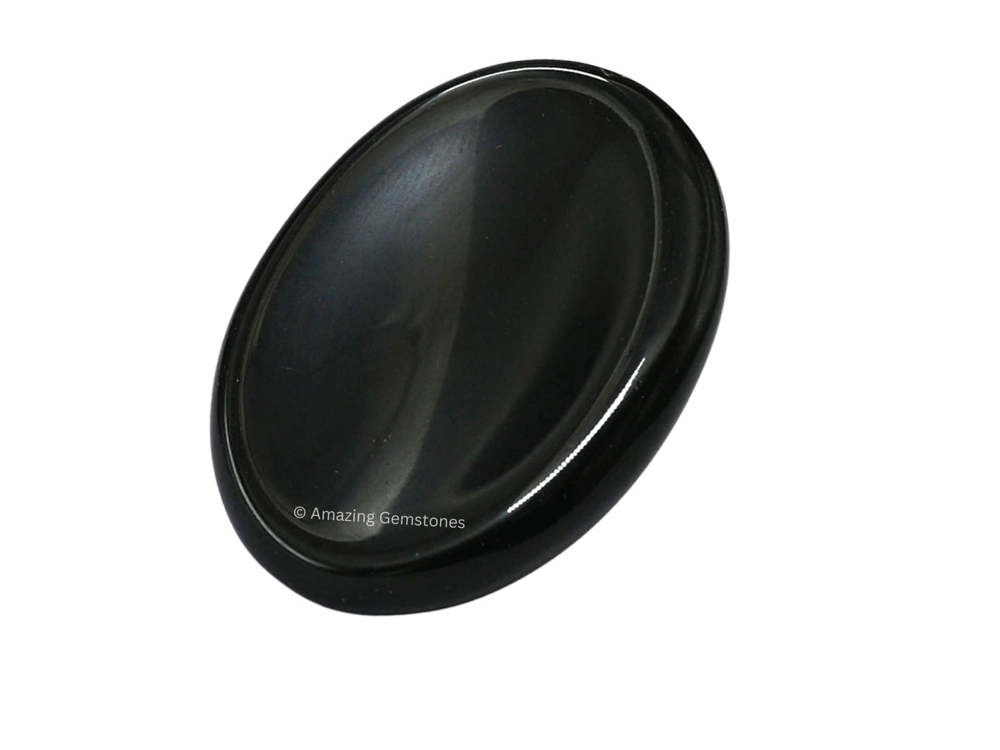Black Obsidian Crystal Worry Stones For Anxiety - Thumb Worry Stone For Stress Meditation, Anxiety Relief Items Healing Stones A