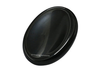 Black Obsidian Crystal Worry Stones For Anxiety - Thumb Worry Stone For Stress Meditation, Anxiety Relief Items Healing Stones A