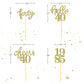 24 Pcs Glitter 40Th Birthday Cupcake Toppers For Celebrating Forty Years Old Birthday Party Decorations (Gold New)