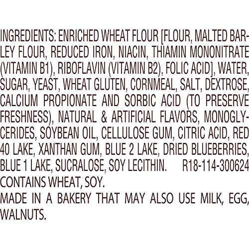 Thomas Blueberry Bagels, 6 Pre Sliced Bagels with No High Fructose Corn Syrup, 20 Oz Bag