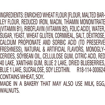 Thomas Blueberry Bagels, 6 Pre Sliced Bagels with No High Fructose Corn Syrup, 20 Oz Bag